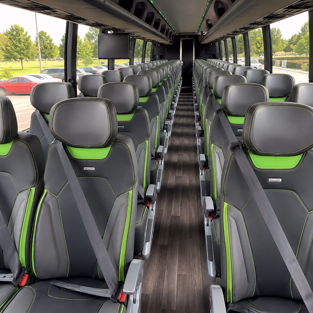 lafayette charter bus services interior