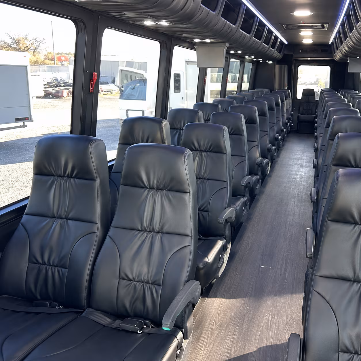 lafayette military base transfer and troop movement buses
